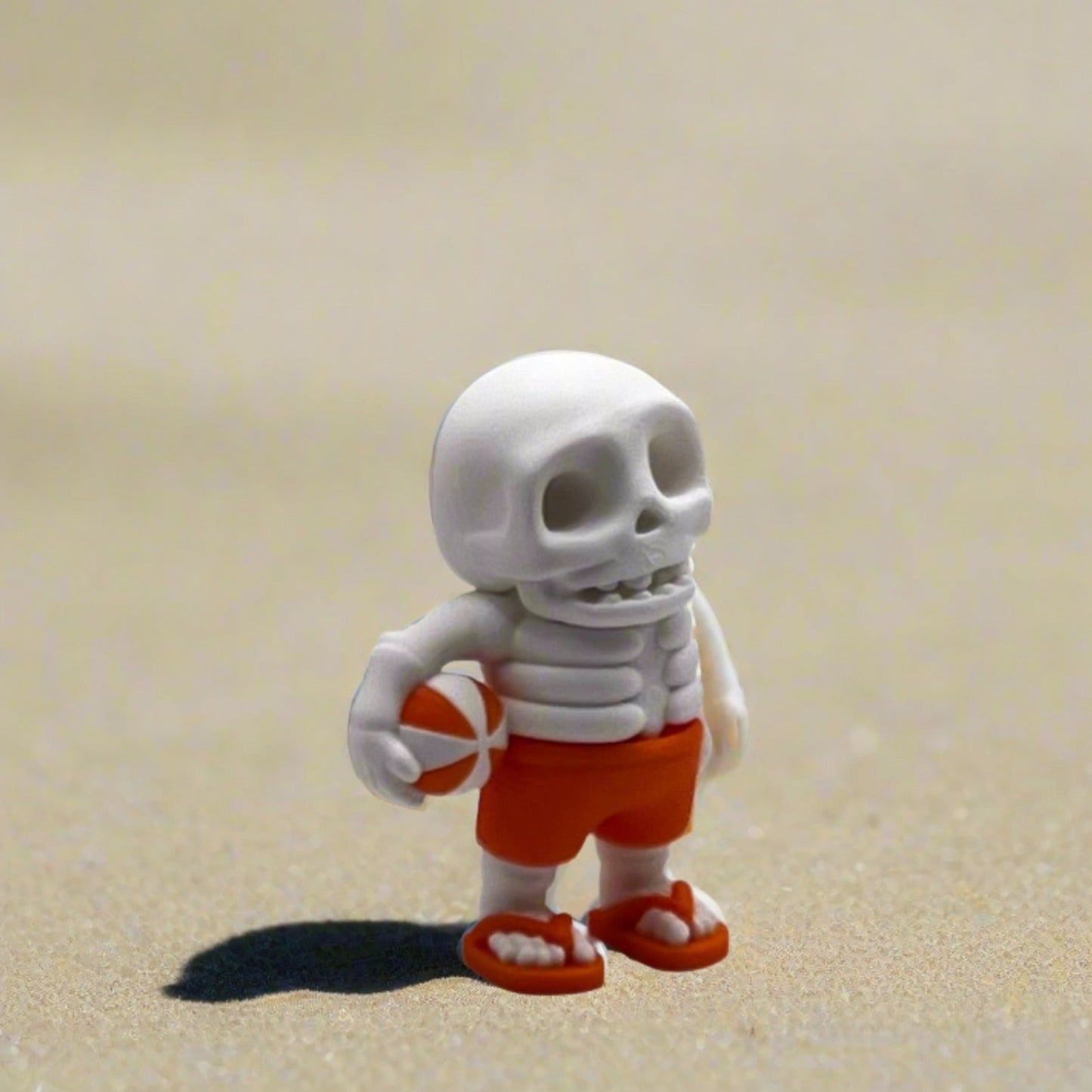 Beach Bones Buddies - white, orange, beach ball.